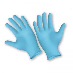 Nitrile Disposable Gloves in blue color